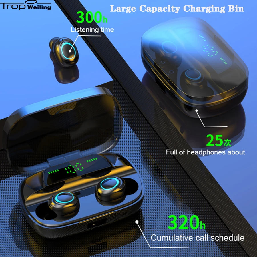 Bluetooth-наушники Trop Weiling TWS настоящие беспроводные bluetooth-наушники гарнитура для