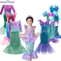 little mermaid ariel princess dress girls cosplay costumes for kids baby girl mermaid dress up sets children halloween clothing