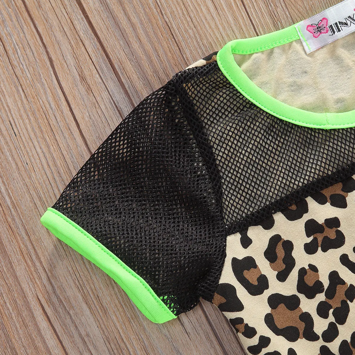 От 6 месяцев до 5 лет комплекты с леопардовым принтом неоново-зеленого цвета Новая
