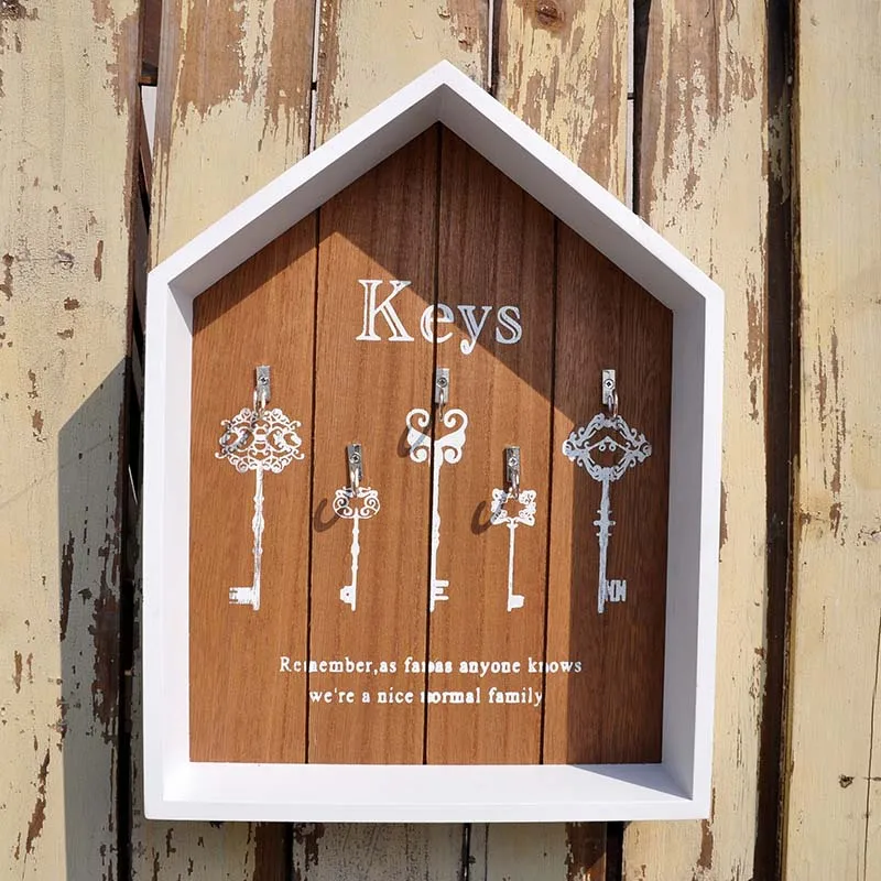 Деревянный ящик для ключей в детскую комнату многофункциональный декоративный