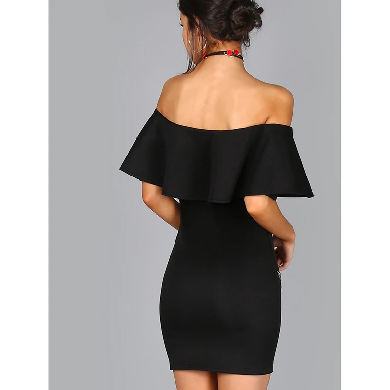 Summer Sexy Rose Embroidery Women Dress Butterfly Sleeve Slash Neck Pack Hip Dresses Off Shoulder Sheath Party Mini | Женская одежда