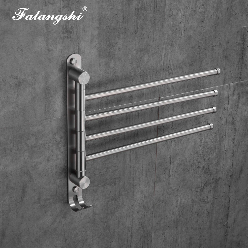 Вешалка для полотенец ванной комнаты с гибким вращением вешалка из нержавеющей