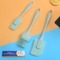 3 piece cream spatula diy bread cake butter spatula mixer kitchen accessories oil brush silicone baking tools non stick spatula
