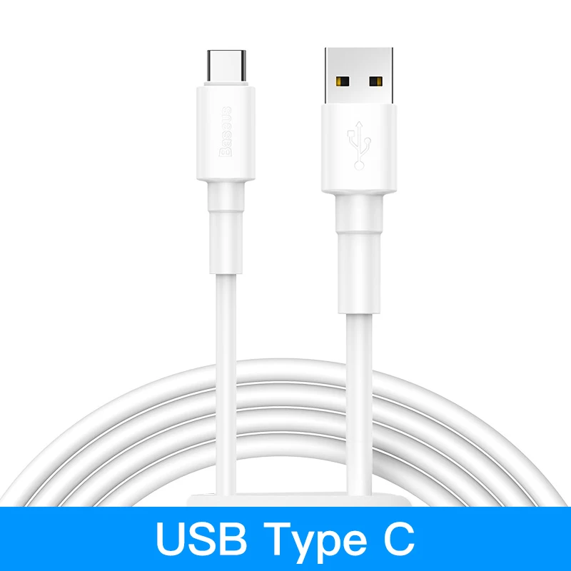 Type C Cable Baseus usb type-C кабель для samsung iPhone XR Xs Max USB кабель 3A Быстрая зарядка type C кабель для зарядного устройства Micro USB кабель для передачи данных - Цвет: Type C Cable