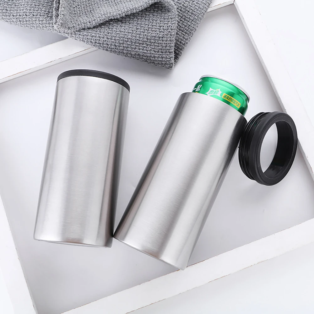 UPORS тонкий кулер для банок 12 унций с двойной стенкой Изолированный Вакуумный