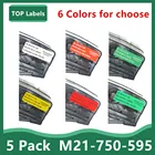 5 шт., виниловые этикетки, 6 цветов, 19,1 мм