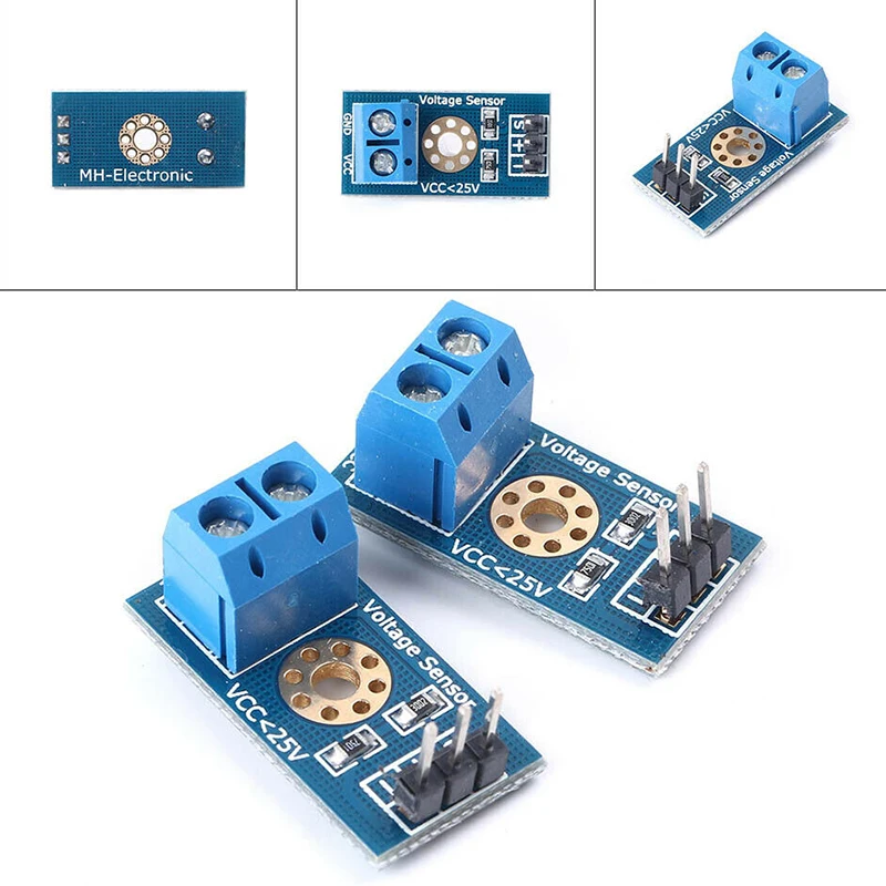 2 шт. датчик напряжения для Arduino детектор напряжения датчик s модуль для Raspberry Pi робот DC 0-25 в модуль датчика напряжения