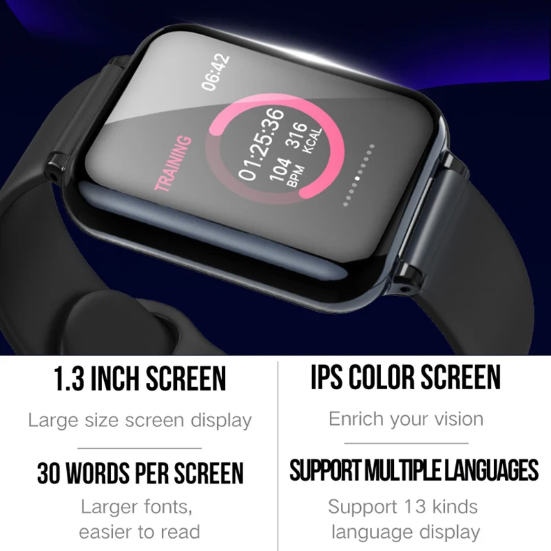 

Smart Bracelet IP67 Waterproof Watch Heart Rate Monitor Sport Watch Gifts VDX99