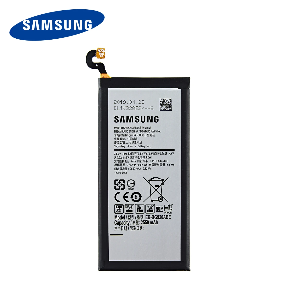 samsung orginal eb bg920abe eb bg920aba 2550mah battery for samsung galaxy s6 g9200 g9208 g9209 g920f g920 g920vtfai tools free global shipping