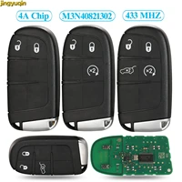 jingyuqin remote smart car key 433mhz 4a chip for jeep renegade compass m3n 40821302 234 button keyless entry sip22 blade