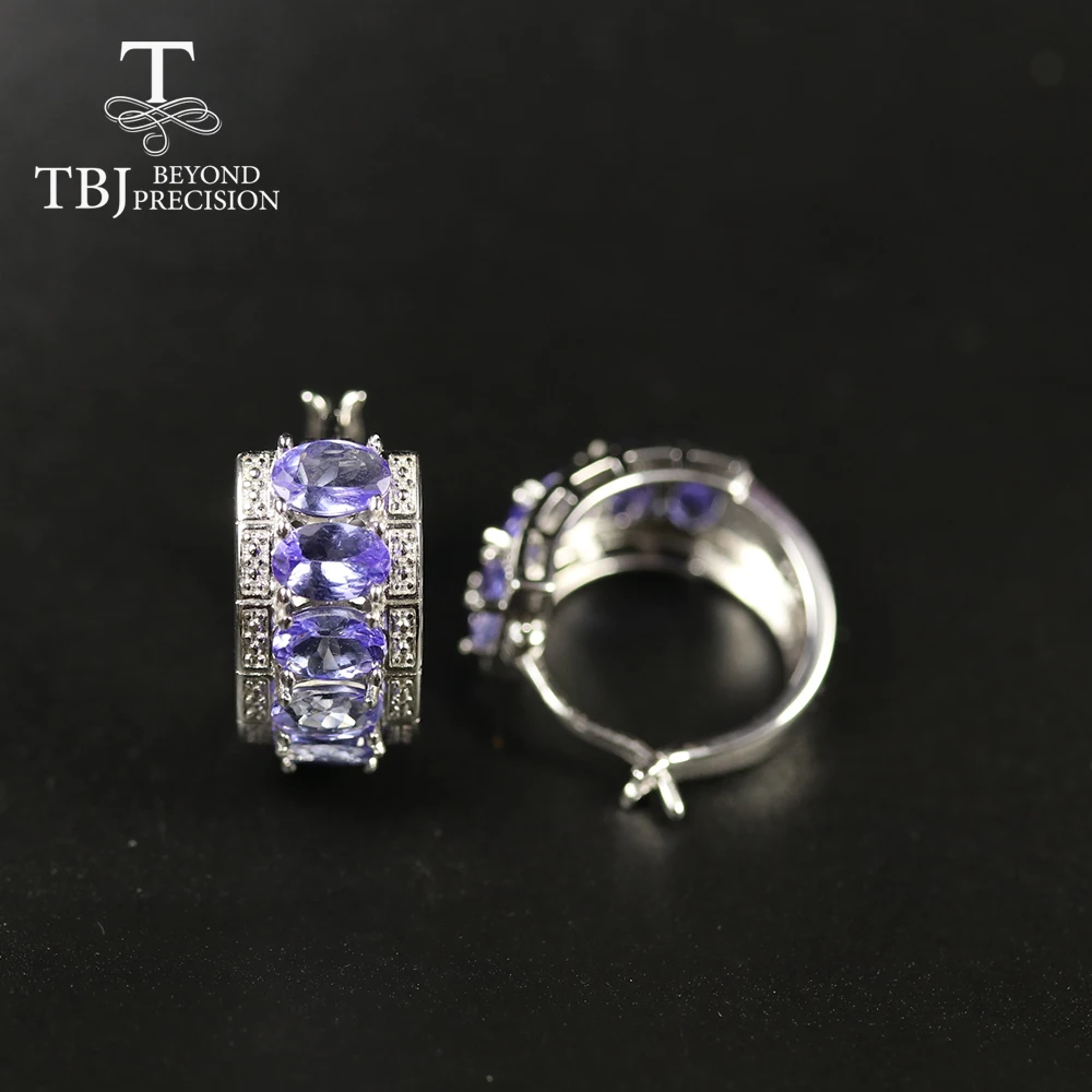 Женские серьги с танзанитовой застежкой TBJ 100% натуральный Танзанит 10 штук