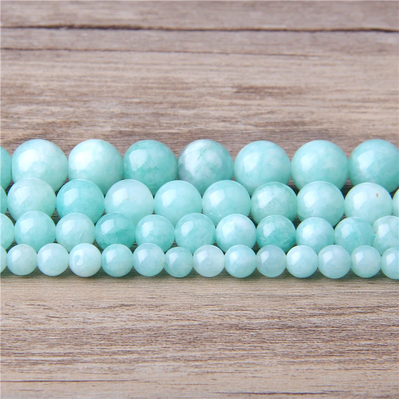 Бусины аквамариновые Круглые Голубые 6/8/10 мм | Украшения и аксессуары