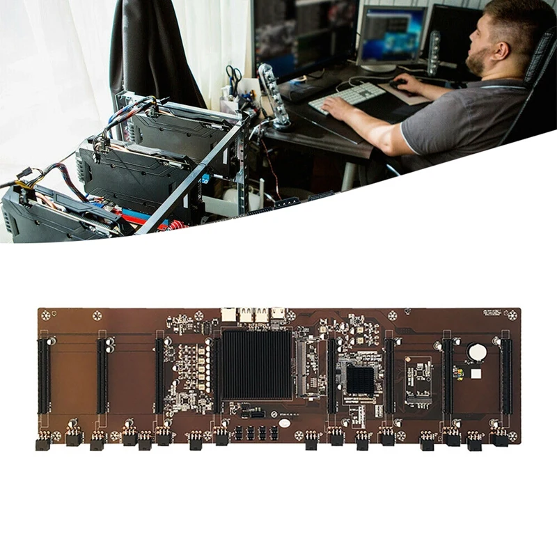 Материнская плата HM65 для майнера 8 карт 68 мм шаг графической карты DDR3 Гб 1600 МГц SATA