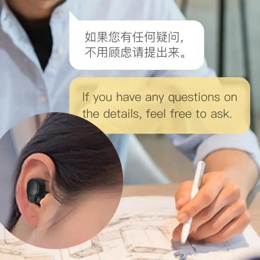 TWS наушники Беспроводная bluetooth-гарнитура BT5.0 поддержка 33 языков перевод для путешествий и деловые наушники для Peiko S