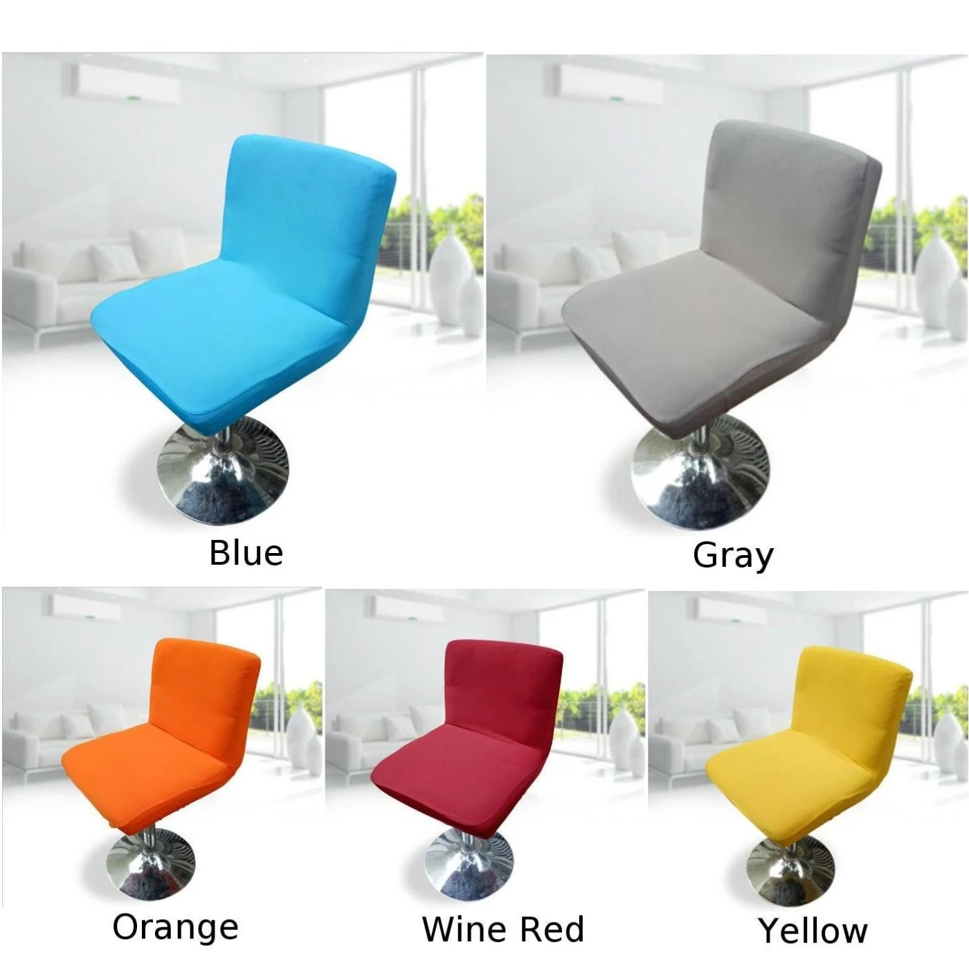 Растягивающийся чехол для кресла с низкой спинкой короткий обеденный эластичной