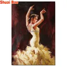 Алмазная вышивка сделай сам, распродажа, испанская женщина, алмазная 3d вышивка крестиком 5d, полноразмерные круглые 3d-картины, танцующая девушка