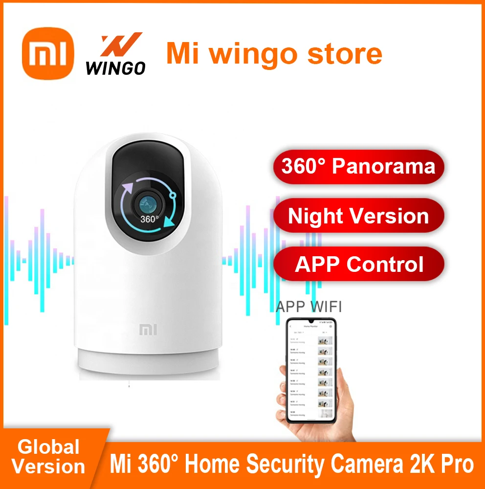 

Глобальная версия Xiaomi Mi 360 ° домашняя охранная камера 2K Pro WiFi ip камера наблюдения с инфракрасным прибором ночного видения панорама инфракрас...