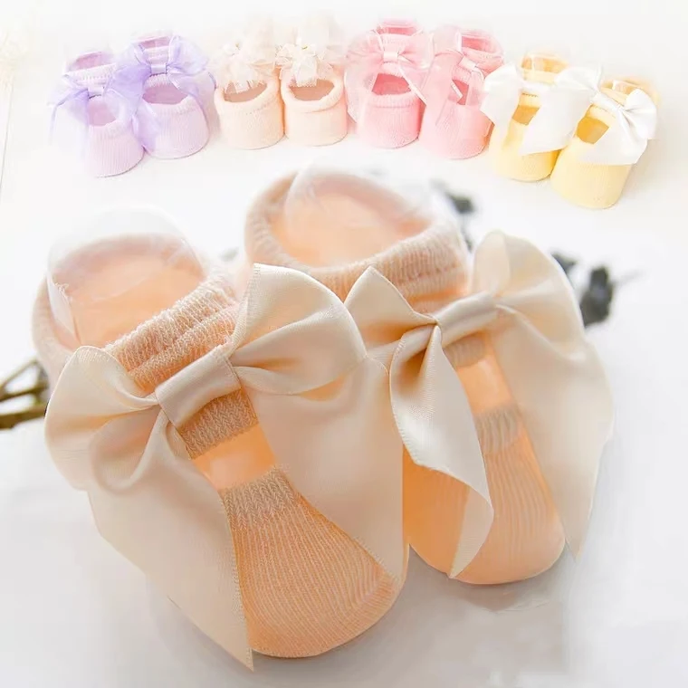 

3 пар/лот носки для маленьких девочек и мальчиков, хлопковые нескользящие короткие носки-тапочки с кружевными цветами для новорожденных вес...