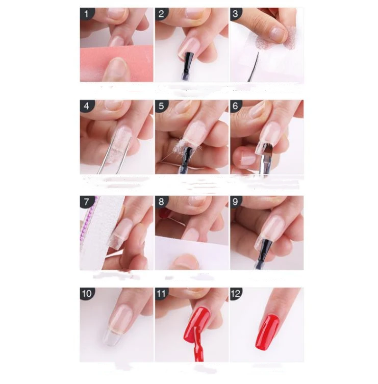 10/20pcs Fiberglass For Nail Extension Non-woven Silks Form Wrap Building UV Gel Acrylic Tips DIY Manicure Set Accessories | Красота и