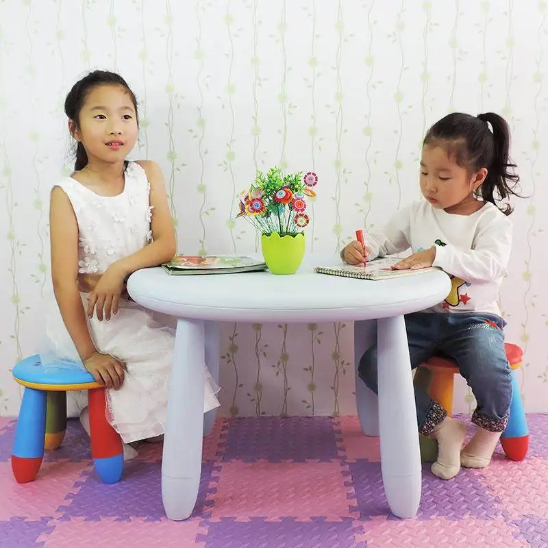 Двухэтажный утепленный детский стол и стул для детского сада круглый стол| |