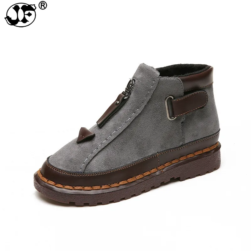 

Boots Flock Ankle Boots For Women Flat Chelsea Boots Winter Female Shoes Shallow Size 36-40 Botas Mujer fgb89