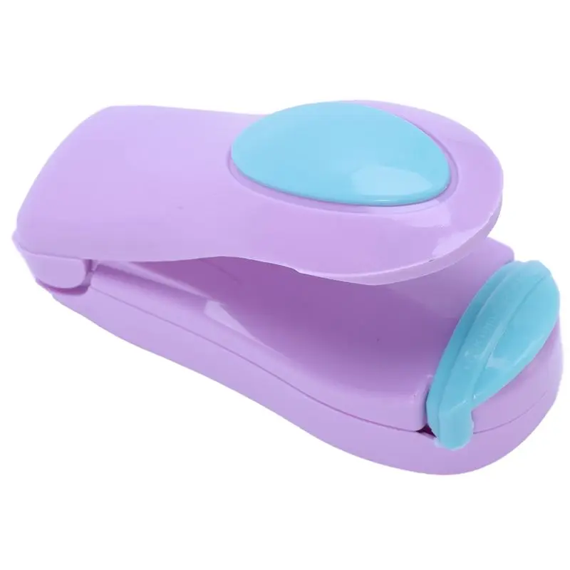 

1 Piece Portable Household Mini Heat Sealing Machine Ceramic Impulse Sealer Seal Packing Capper Plastic Bag Sealer Purple bottom