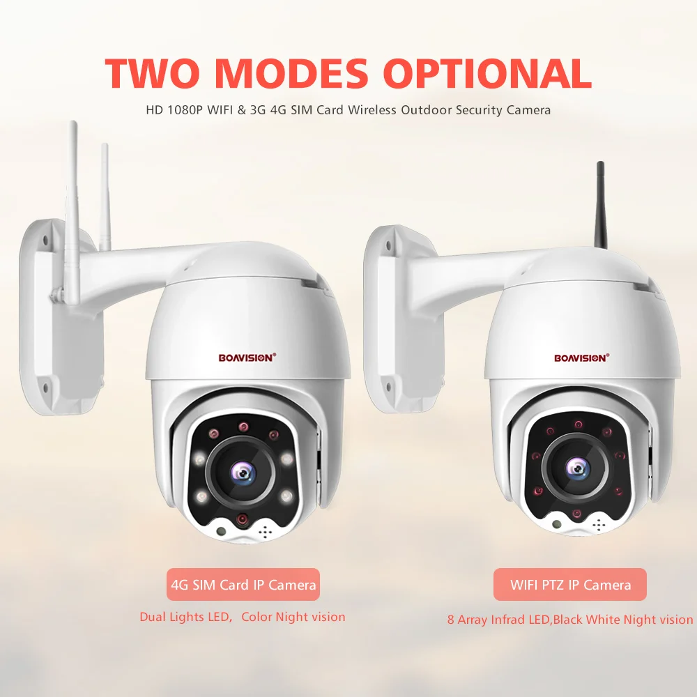 Ip камера wifi 4G sim карта 1080P Беспроводная PTZ купольная 2MP CCTV безопасность ONVIF наружная