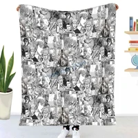 jean manga panels throw blanket winter flannel bedspreads bed sheets blankets on cars and sofas sofa covers