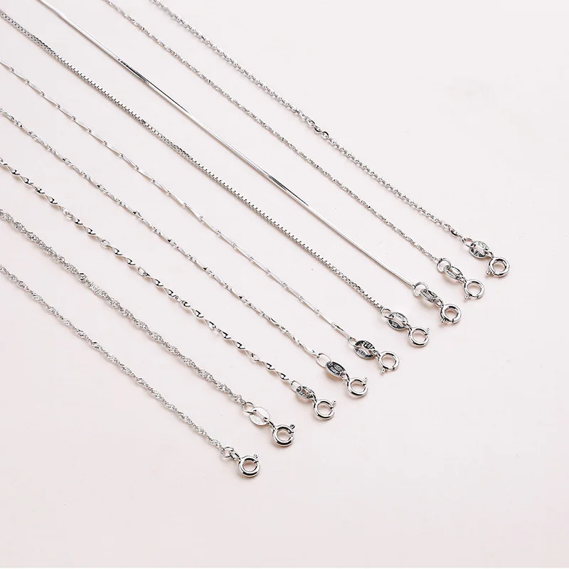 Fanqieliu 100% Real 925 Sterling Silver Necklace For Women 8 Styles Accessories Matching Chains FQL20002 | Украшения и аксессуары
