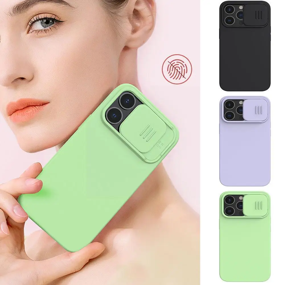 

Magnetic Case for Iphone13 for magsafe Camera Lens Protection Case for Iphone 13 Pro Max Soft Liquid Silicone Slide Back Co P0L8