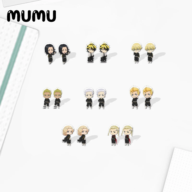 Новинка 2021 серьги-гвоздики с имитацией Токийского призрака акриловые серьги из