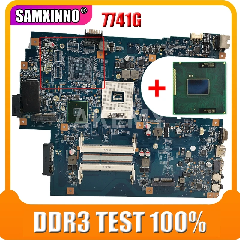 

Laptop Motherboard For Acer aspire 7741 7741Z 7741G 7741ZG Main Board MBPT501001 48.4HN01.01M HM55 DDR3
