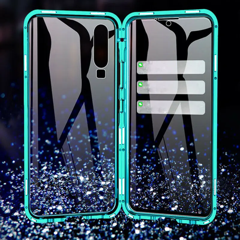 Двусторонний чехол с магнитной адсорбцией на 360 градусов для huawei P30 P20 mate 30 20 10 Honor