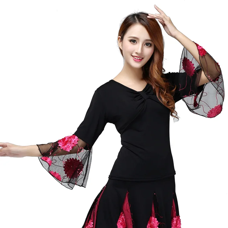 2020 костюм для бальных танцев топы блузки фламенко стандартная современная