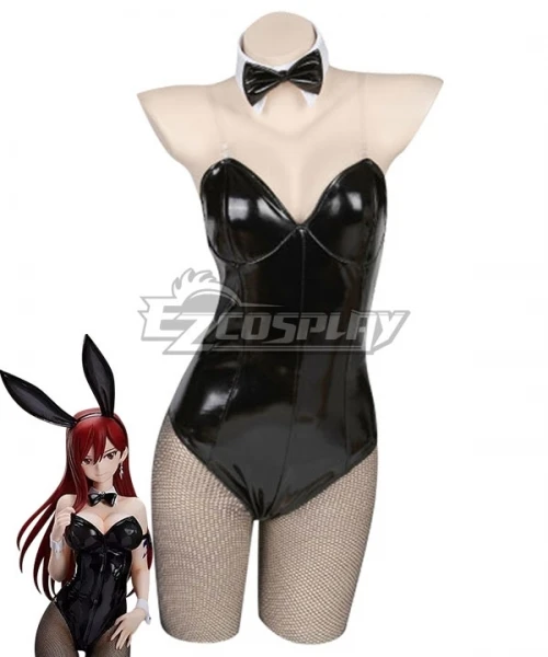 Fairy Tail Erza Scarlet Bunny Girl Jumpsuit Black Girls Adult Halloween Party Suit Christmas Suit Cosplay Costume E001