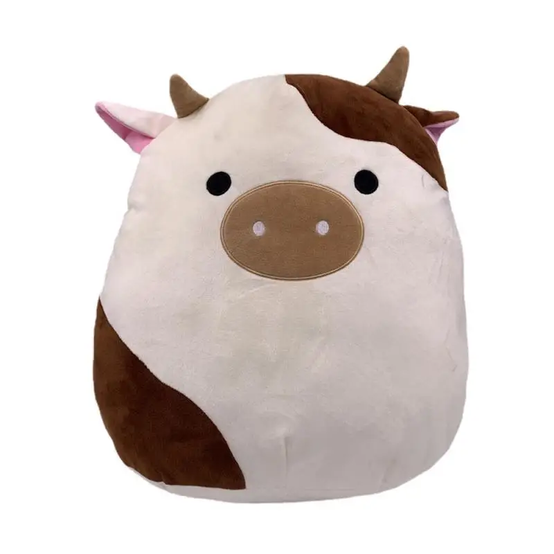 

2021 New Squishmallows Kawaii Cow Animal Plushie Cushion Cute Cartoon Soft Stuffed Plush Pillow Girls Home Decor Doll Kids Toys