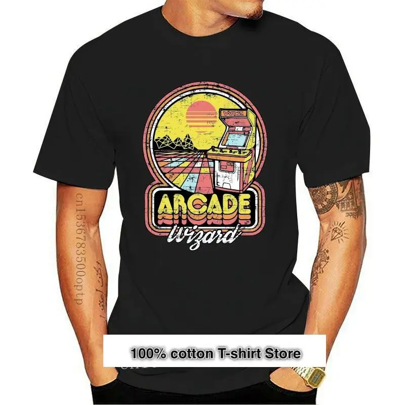 

Camiseta унисекс de Arcade Wizard, camisa de los 80, ретро, винтажный, веселый подарок