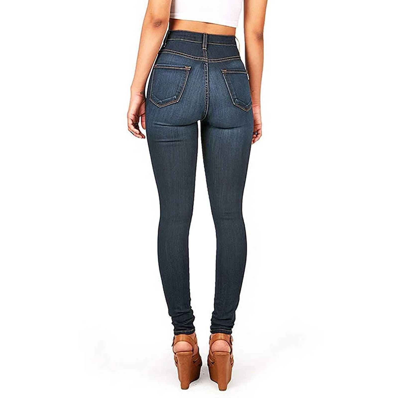 Женские джинсы 2021 пикантные облегающие повседневные брюки большого размера с