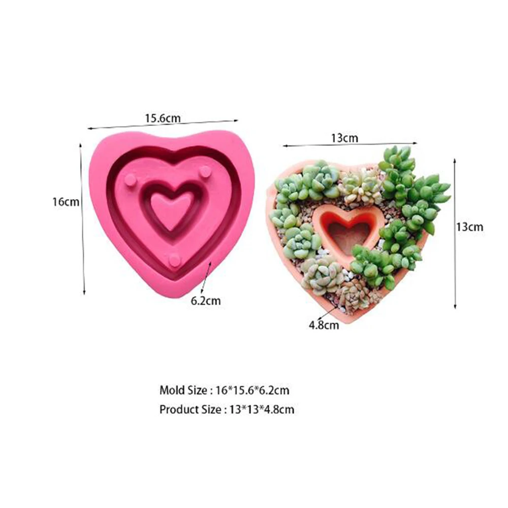 1 Набор силиконовая форма для растений в форме сердца | Дом и сад
