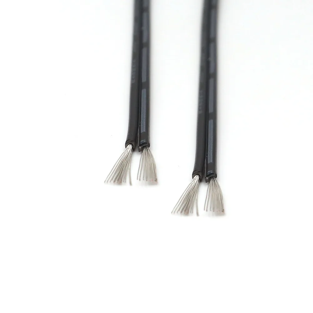 18AWG 2Pin Электрический провод белый черный кабель Луженая медная проволока пвх