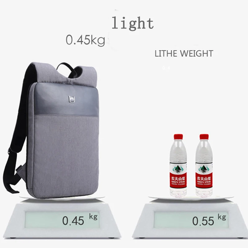 2020 new fashion slim lightweight 14 inch laptop backpack mens ultralight high quality business office work backpack waterproof free global shipping