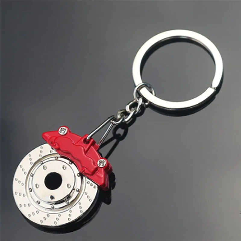 

Cute Metal Auto Parts Disc Brake Shock absorber Keychain Hub Calipers Key Ring For Car Pendant Key Chain For Men Gift Trinkets