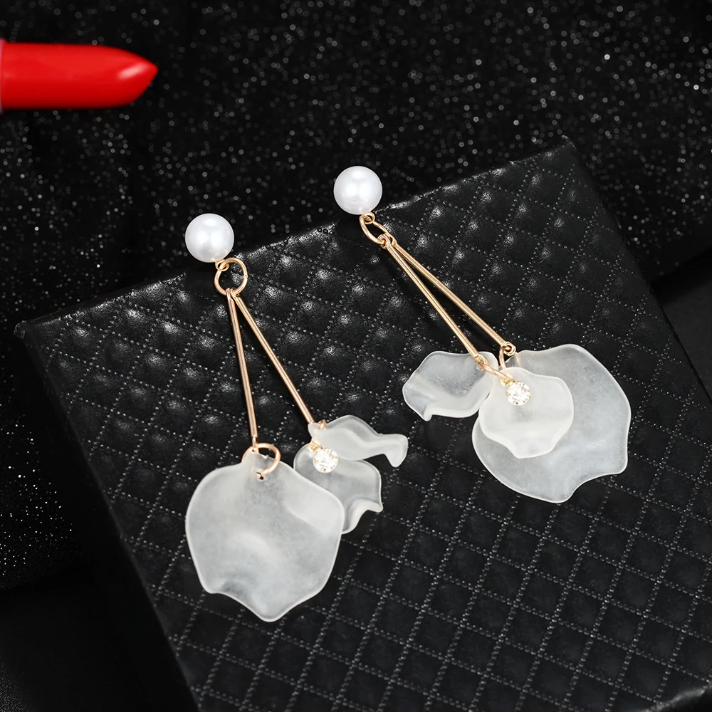 2019 новый корейский дизайн серьги с белым цветком милый подарок на день рождения