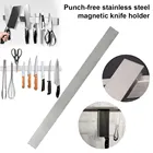 Магнитный держатель для ножей, серебряная настенная стойка для ножей, пластиковый блок 2021, держатель для ножей, кухонный магнитный держатель для ножей