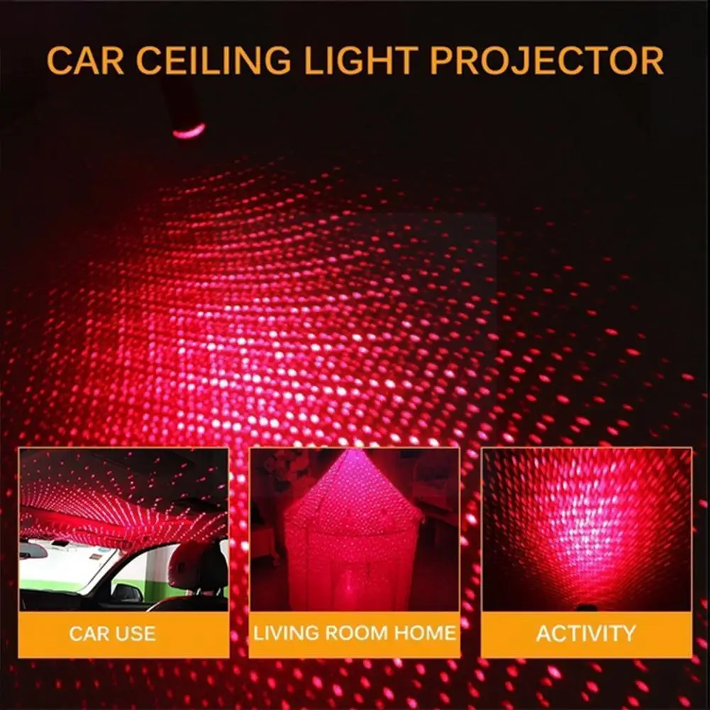 

1PC Mini LED Car Roof Star Night Lights Projector Light Lights Decorative Interior Sky Starry Ambient LED USB Night U8U2