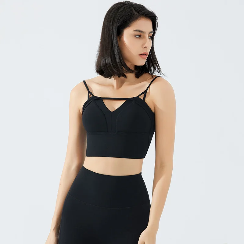 Бюстгальтер для йоги с эффектом пуш-ап и открытой спиной хорошее качество
