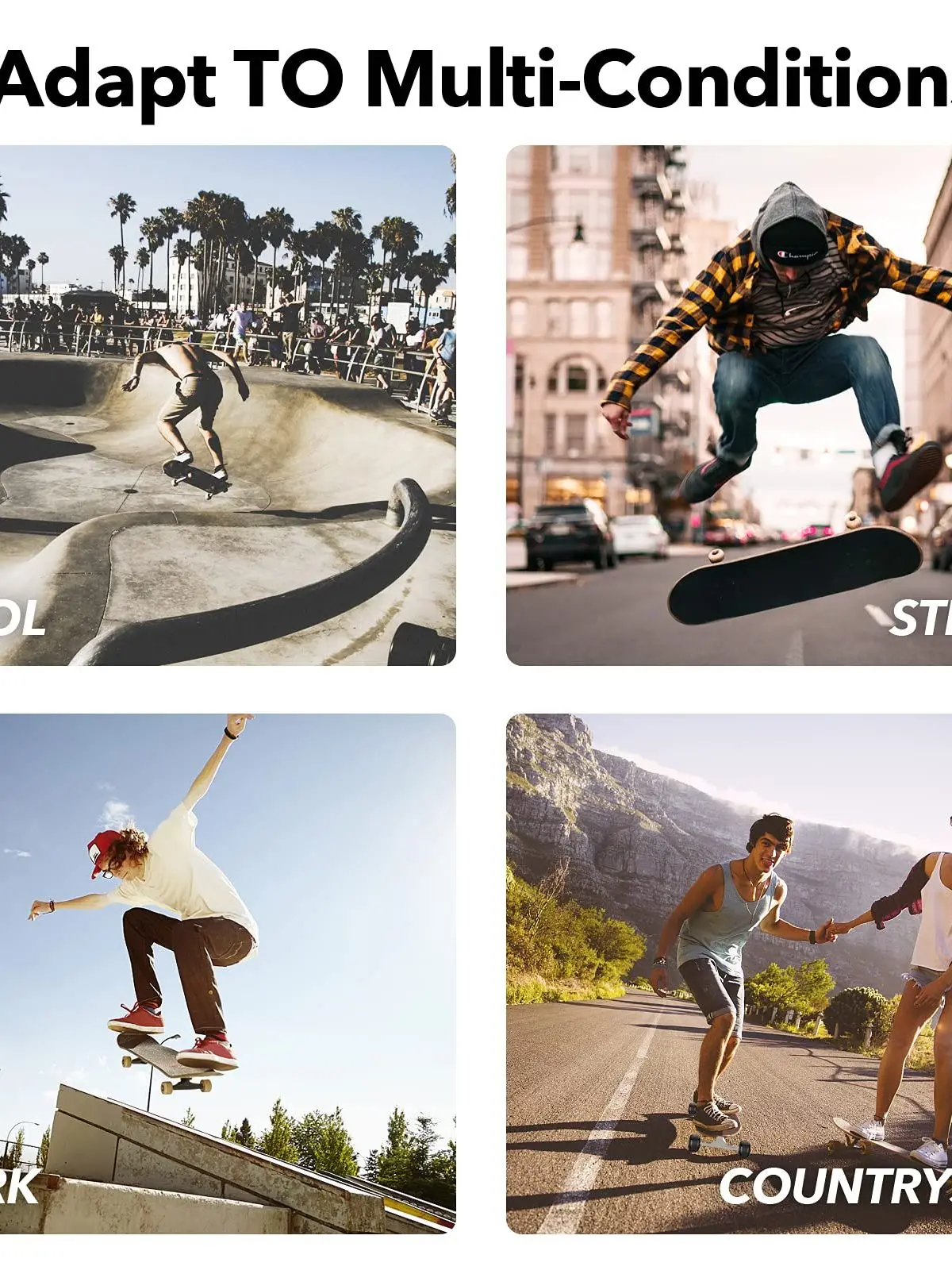 

streakboard Skateboards Complete Skateboard 31" x 8" for Beginners, Kids, Youths, Teens and Adults, 7 Layers Radial 03