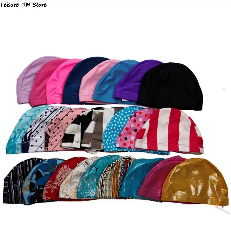 Ушная шапочка для плавания с длинными волосами спортивная из полиэстера