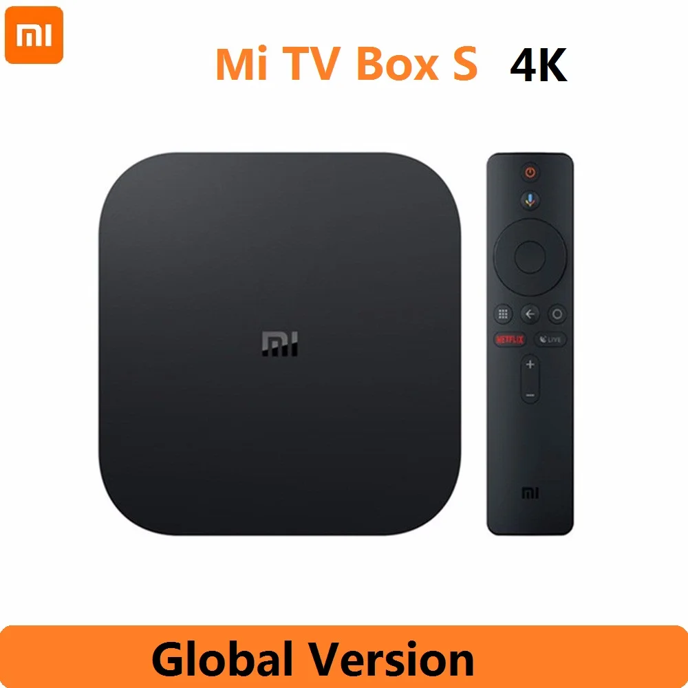 ТВ приставка Xiaomi Mi TV Box S глобальная версия 4K HDR Android потоковый медиаплеер и Google