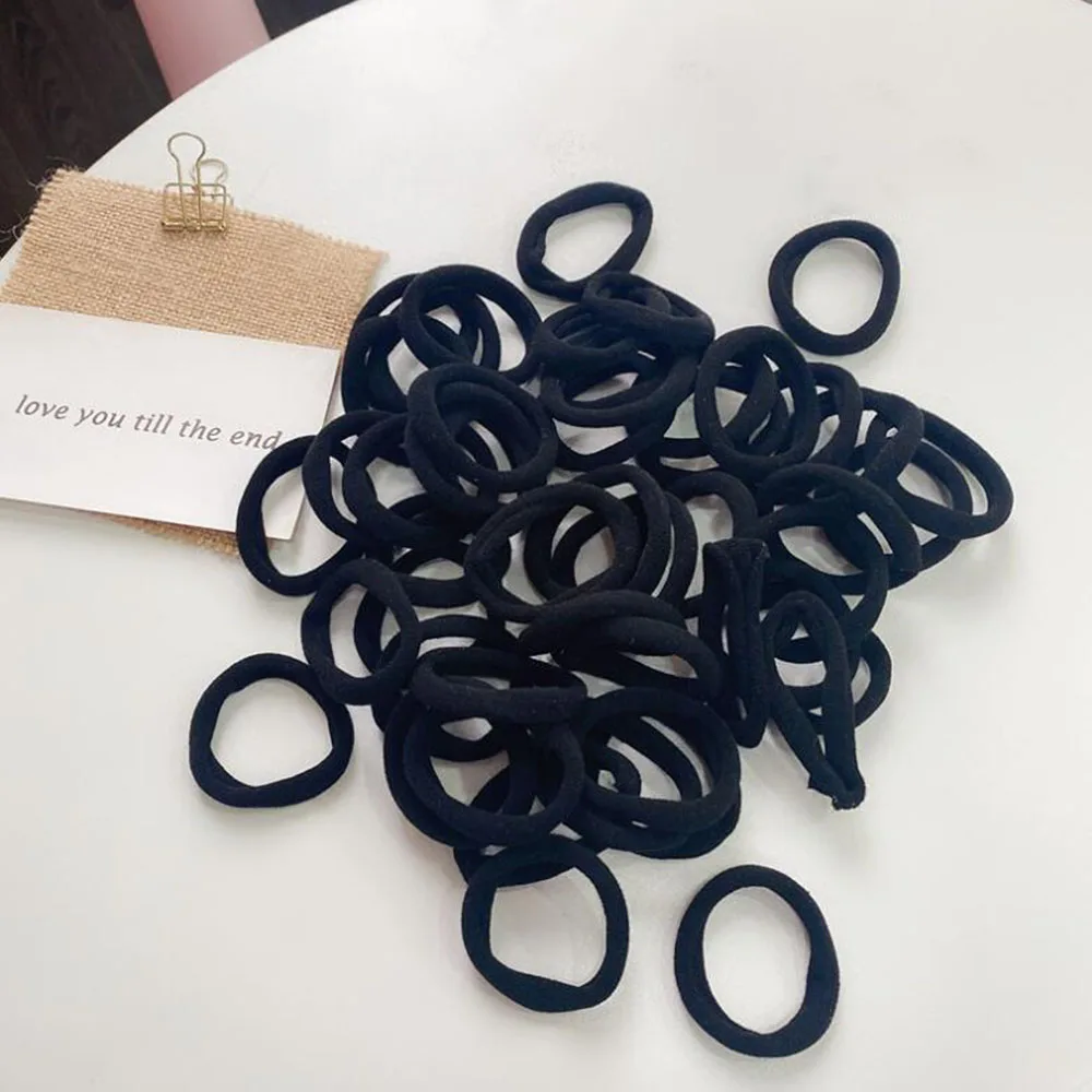 

50PCS Women Elastic Hair Band Scrunchies Ponytail Holder Headwear Colorful Rubber Bands Korean Girls Hair Accessories Ornaments